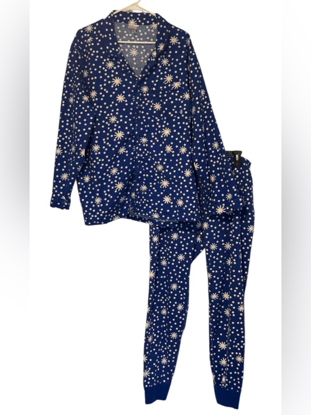 Hanna Anderson Cozy Cotton Festive Starry Holiday Print Pajama Set XL